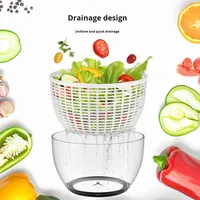 Handmatige draaibare slacentrifuge |   Sla-spinner |   Fruitwasser |   Fruitwasbak met zeef |   Groentereiniger