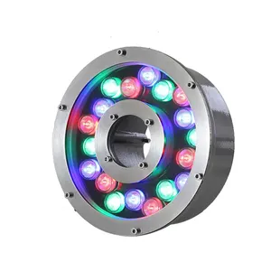 הטוב ביותר מסחרי IP68 RGB צבע 6W 24V גן Led תאורת בריכה צף מזרקת נורות ספוט בריכת קיר אור שרף מים חיצוני