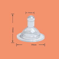 Tétine en silicone pour biberon liquide sans BPA mamelon d'alimentation pour bébé durable et transparent