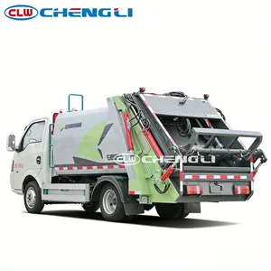 รถบรรทุกอัดขยะไฟฟ้า 4 คิว แบบไม่มีมลพิษ บรรทุกท้าย สำหรับเก็บขยะในเมือง - Product Image 6
