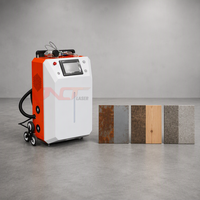 Machine de nettoyage laser pulsé JPT portable 1000W, refroidie par air, pour l'entretien extérieur, avec roues pour grimper les escaliers, poids net 55kg