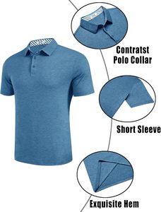 Chemises polo pour hommes de haute qualité, fournisseur direct d'usine, nouvelles chemises polo à manches courtes respirantes pour l'été, en vente - Product Image 5