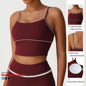 XW-sm2531 Sm2393 Nieuwe Modellen Verstelbare Sportvest Crop Top Hoge Kwaliteit Plus Size Vrouwen Rokken Yoga Gym 2-delige Set - Product Image 2