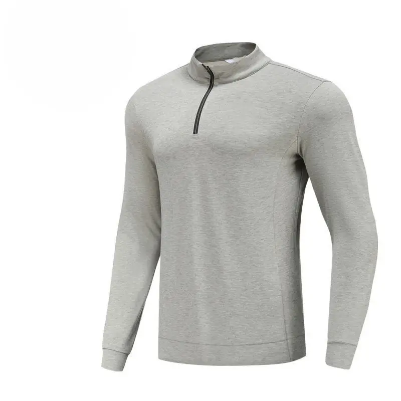 OEM Factory Custom Stand Collar Stretch Midlayer 1/4 zip Pullover Sweatshirt Men's golf Jacket