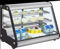 Vitrine Réfrigérée de Comptoir pour Petits Gâteaux, Refroidissement par Air, Verre Trempé, Capacité 130L - Offre Spéciale