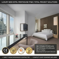 Juego de Muebles de Dormitorio para Hotel de 5 Estrellas, Solución Personalizada para Suite de Lujo, Diseño Moderno en Madera, Ecológico, con Certificación GS CE