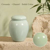 Mini Urna Conmemorativa de Cerámica para Mascotas, Tarro de Recuerdo de 23ml, Serie Radish, Sellado Seguro, Esmaltado, Moderno, Personalizable, Contenedor para Cenizas de Cremación