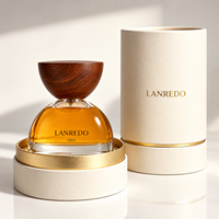 Flacon de parfum personnalisé 30ml 50ml 100ml, flacon de parfum de luxe vide, flacon de parfum rond en verre transparent avec pompe pulvérisatrice et boîte cadeau