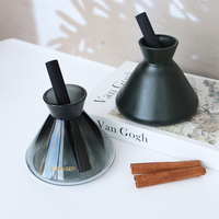 Bouteille diffuseur à roseaux Deluxe personnalisée de 50ml 80ml 100ml 120ml de couleur dégradée avec bouchon à vis et bouchon vente en gros