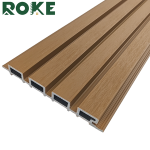 ROKE Panneau mural rainuré WPC moderne, imperméable et ignifuge à prix abordable pour la décoration intérieure - Product Image 4