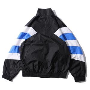 Chaqueta Deportiva Vintage Personalizada con Bloques de Color para Hombre, Chaqueta Cortavientos con Cremallera Completa, Chaqueta de Hip Hop con Mangas de Patchwork - Product Image 5