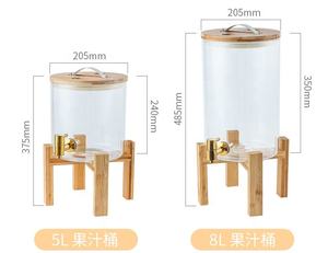Tarro dispensador de bebidas de grado alimenticio de 5/8/10L con grifos de acero inoxidable - Product Image 4