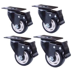 <span class=keywords><strong>Roulettes</strong></span> de 3 pouces, noires/argentées, roue diamantée, double frein, mobilier de chaise, étagère, mobilier moderne, hôpital, école, gymnase, entrepôt, salle de bain - Product Image 3