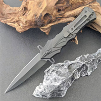 Couteau pliant de poche industriel en acier inoxydable haute dureté avec lame à verrouillage Liner Lock, manche en aluminium, coupe-ceinture et brise-vitre, OEM