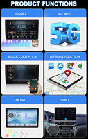 Radio de Coche Android 2 Din, 2GB+32GB, Navegación GPS, BT5.4, Android Carplay, DSP Integrado, Montaje en el Tablero, Unidad Principal Universal para Coche