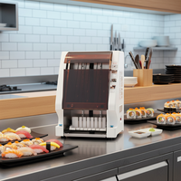Robot Pemotong Sushi Otomatis Onoda Intelligent, Bahan Stainless Steel, Listrik, Dapat Disesuaikan, Kapasitas 1800 Gulungan/Jam