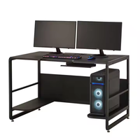 Bureau de jeu ergonomique moderne en métal et bois pour la maison, le bureau ou la chambre, table de jeu pour e-sport, bureau pour PC gamer