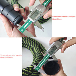 Tuyau d'aspiration universel compatible FESTOOL MIRKA, 3,5 mètres, design peau de serpent, nylon tressé, vert, modèle 350 - Product Image 3