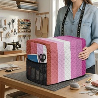 Housse anti-poussière matelassée personnalisée pour machine à coudre, motif arc-en-ciel (lesbiennes, gays, alternative), pour la décoration de la salle d'artisanat et l'entretien de l'équipement