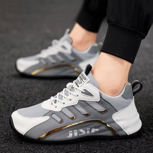 Zapatos de Hombre de Malla, Estilo Veraniego, a la Moda, Combinables con Todo, Suela Blanda, Zapatos Casuales, Zapatillas Deportivas para Hombre - Product Image 1
