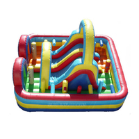 Jeux interactifs gonflables colorés géants extérieurs de parcours du combattant pour le parc d'amusement d'enfants