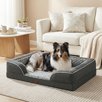 Lit pour chien moderne en mousse à mémoire de forme orthopédique, avec coussin orthopédique en forme de nid d'abeille en lin imperméable, pour les détaillants, OEM personnalisé