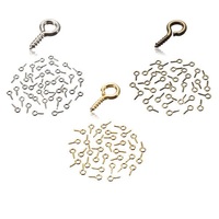 Mini vis à œillets, petit crochet, vis pour bijoux