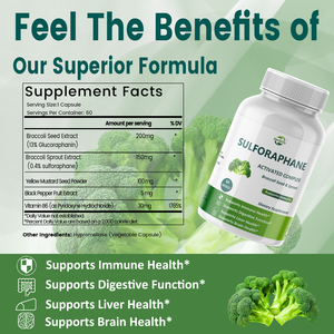 Haccp OEM ODM Sulforaphane Supplément à partir de pousses de brocoli Antioxydants Soutenir la santé immunitaire cellulaire Extrait de graines de brocoli - Product Image 2