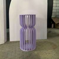 Support à gâteau carré moderne en PVC blanc pour décoration de mariage et événements
