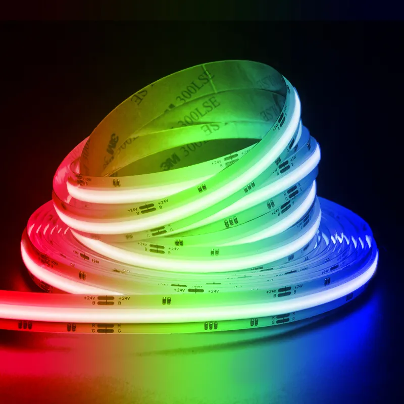 Bande de couleur personnalisée LED COB 840LED bande lumineuse LED RVB bandes lumineuses LED flexibles de plusieurs couleurs 5m lumières de décoration de maison pour la maison
