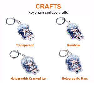 Porte-clés personnalisé <span class=keywords><strong>en</strong></span> plastique transparent Porte-clés <span class=keywords><strong>en</strong></span> acrylique Porte-clés porte-bonheur Logo Cartoon Glitter Figure Stand <span class=keywords><strong>Anime</strong></span> Acrylique Personnalise Porte-clés - Product Image 6