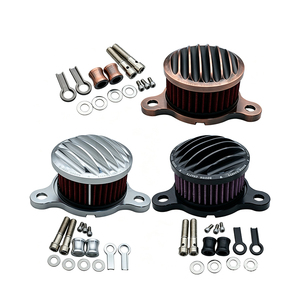 Kit de Admisión de Aire CNC Acanalado Retro para Motocicleta con Herrajes de Montaje Completo para Harley XL883 XL1200 X48, Filtro de Aire Vintage - Product Image 6