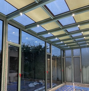 Véranda préfabriquée en aluminium à toit plat, cadre thermolaqué, pour jardin, solaire 4 saisons, idéale pour villa, cour extérieure - Product Image 4