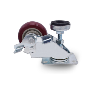 Roulettes pivotantes robustes réglables en PVC noir de 2, 2,5 et 3 pouces - Product Image 2