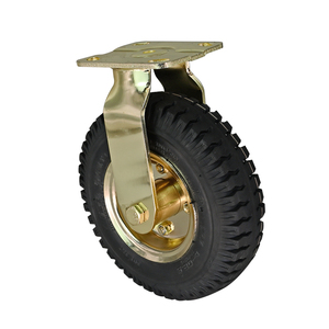Roulettes pneumatiques pivotantes robustes dorées de 10 pouces, roulettes industrielles en caoutchouc gonflables de 6, 8 et 10 pouces - Product Image 6