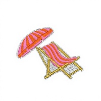 Patch brodé auto-adhésif sur le thème de la plage d'été, motif cocotier, patch décoratif pour chaise de plage
