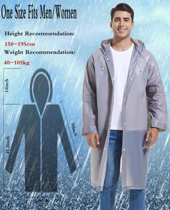 Impermeable Unisex de EVA de Alta Calidad, Traje de Lluvia Grueso e Impermeable para Mujer/Hombre, Estilo Simple, Largo, para Senderismo y Camping - Product Image 6