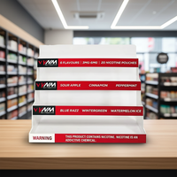 Présentoir de Comptoir en Acrylique pour Snus avec Poussoir pour Magasin de Détail et Magasin de Tabac