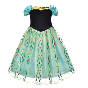 Abito a tema Principessa delle Nevi per Bambine, <span class=keywords><strong>Vestito</strong></span> Lungo in Tulle per Feste, Costume <span class=keywords><strong>da</strong></span> Fata per Compleanno, Carnevale, Cosplay Principessa del Ghiaccio - Product Image 6