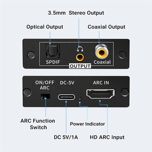 Extracteur audio <span class=keywords><strong>HDMI</strong></span> <span class=keywords><strong>ARC</strong></span> 192 kHz, <span class=keywords><strong>adaptateur</strong></span> <span class=keywords><strong>HDMI</strong></span> <span class=keywords><strong>ARC</strong></span> EARC TV <span class=keywords><strong>vers</strong></span> coaxial optique Toslink numérique SPDIF stéréo avec canal de retour audio - Product Image 4
