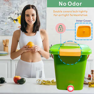 Seau à <span class=keywords><strong>compost</strong></span> ménager de 10 litres cuisine intérieure <span class=keywords><strong>Bokashi</strong></span> bac à <span class=keywords><strong>compost</strong></span> en plastique composteur - Product Image 4
