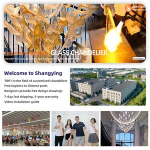 <strong>Best</strong> Quality Modern Style Large Glass Chandeliers <strong>Interior</strong> Decoration AC Powered for Home Hotel Lobby Ballroom Wedding <strong>Hall</strong> - Product Image 5