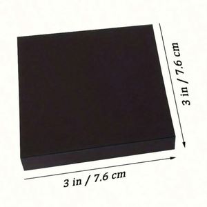 100 Sheets All Black 3*3 Inch Creative Self-Adhesive Sticky Notes Easy-To-Use Removable <b>Memo</b> <b>Pad</b> Reusable Stationery-1 PCS - Product Image 2