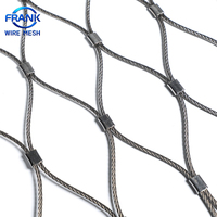 Filet en treillis métallique flexible en acier inoxydable à embouts, pour clôture de zoo, structure 7x7 7x19