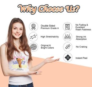 Película PET para Transferencia de Calor por Sublimación DTF, Transferencias de Calor de Alta Temperatura para Ropa, para Camisetas - Product Image 4