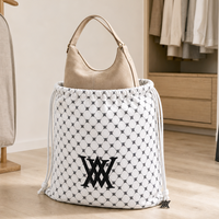 Sac à poussière en mousseline de coton et lin personnalisé en usine, pochette en mousseline de marque avec cordon de serrage, sac à main artisanal en gaze sergée, vente en gros de sacs à chaussures