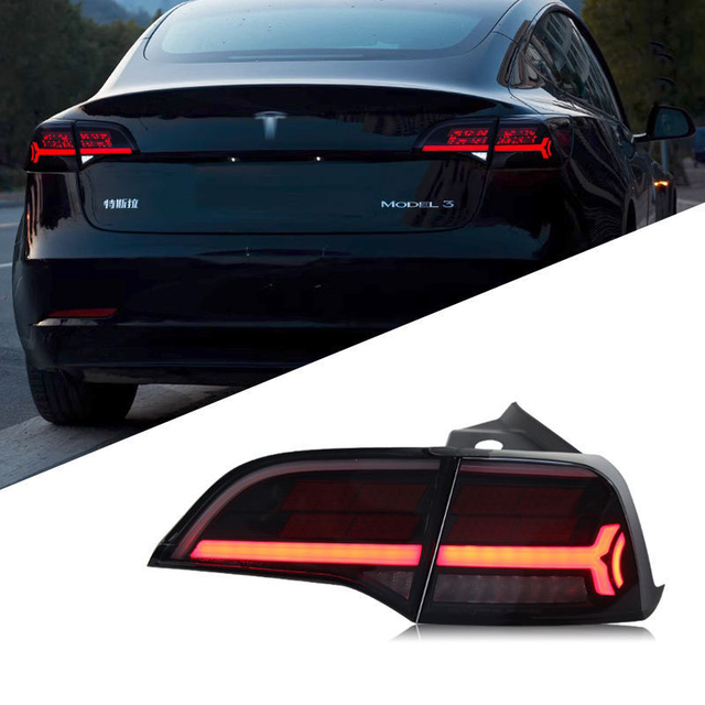 For Waterproof OLED Pixel Running LED Tail Lamp for Tesla Model 3 & Model Y Modified Turn Signal & Flowing Lights Assembly