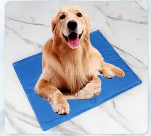 Portable & Washable Dogs Cats Self Cooling Ice Silk Breathable Crate Pad Pet Summer Cooling Blanket Mat