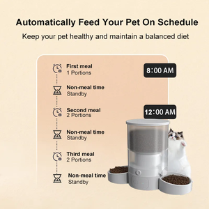 Automatische Wifi Tuya Smart <span class=keywords><strong>Pet</strong></span> Feeder Hund Katzenfutter Spender Edelstahl Double Food Bowl Haustier Produkt - Product Image 3