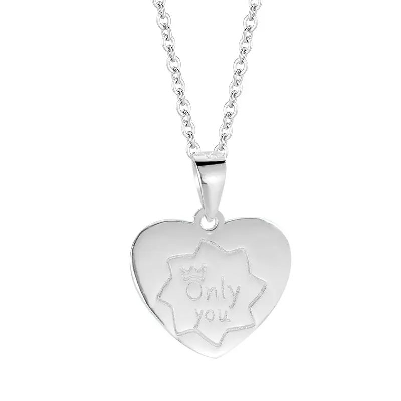 Hot Sale S925 sterling silver Korean style Only You Heart Shape Necklace